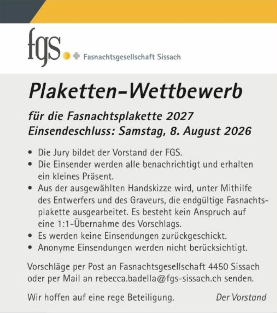 Plakettenwettbewerb 2027
